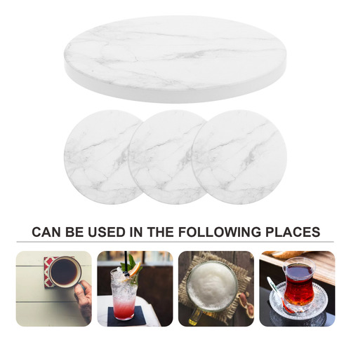 Posavasos Jaspeados Para Decorar, 4 Unidades