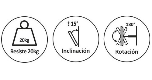 Imagen 3 de 4 de Soporte Proyector Extensible Gira 180° Con Inclinación 15°