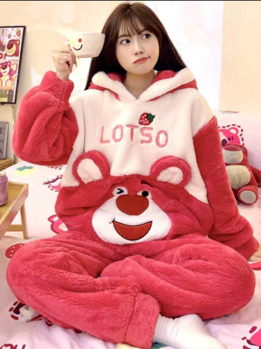 Piyama Conjunto Niña Corderito Sanrio Capucha Bolsillos