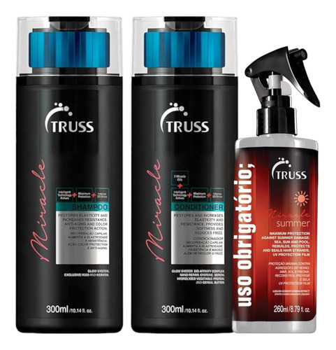 Miracle Shampoo Condicion 300ml+summer Miracle 260ml Truss