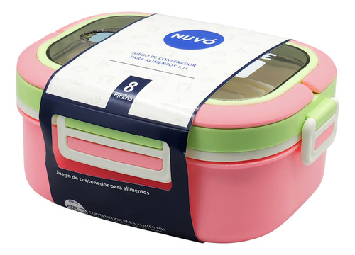 Contenedor De Alimentos Con Cubiertos Hermético Multicolor / 2415-4648