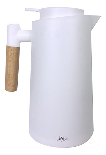 Botella térmica de 1 litro para café, té, té, bebida caliente, color blanco