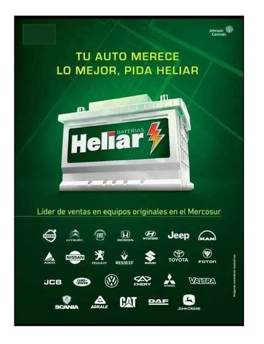 Bateria Heliar 12v - 55 F50gd Fiat Siena C/ Aire