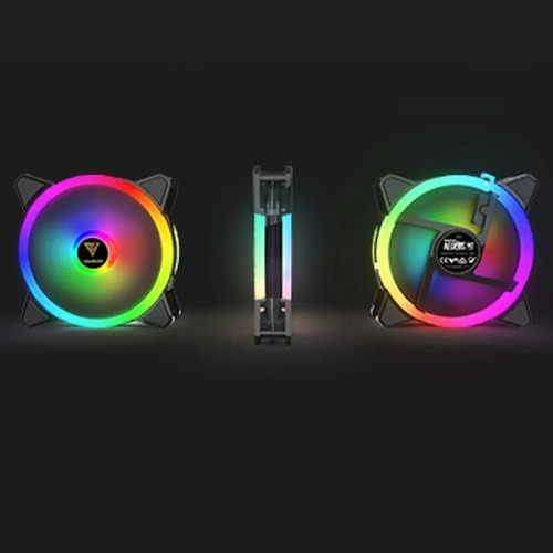 Imagem 2 de 7 de Kit 4 Fan Gamer Argb Aeolus M2-1204r Gamdias C/ Controlador