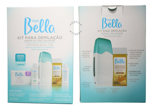 Kit Roll-on Depilação Pré Pós E Aquecedor Bivolt Depil Bella