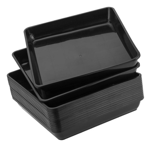 10 Uds. Platillos Para Plantas, Bandejas Para Plantas Negro