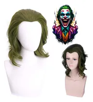 Comprar Pelucas Payaso Joker Arthur Guason De Anime Cortas Terror Pelucas Disfraz Cosplay Fiesta Halloween Cos Verde Mezclado Harley Quinn Ondulada Pelucas