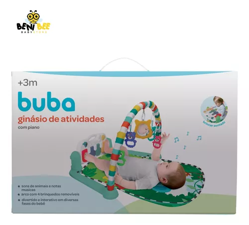 Tapete de Atividades com Piano Musical Infantil Animais Verde Baby