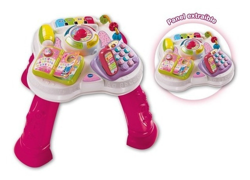 Mesita Parlanchina Pink Vtech 2 En 1 Luces Melodias Cancion