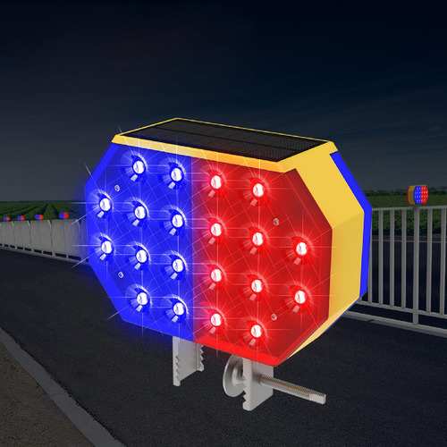 Semáforo Solar, Semáforo Led Rojo Azul, Lámpara De