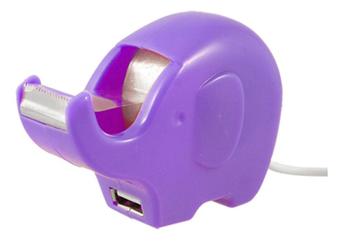 Cinta Elefante Para Computadora Portatil Usb 2.0 Hub Morado