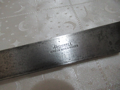 Antiguo Cuchillo Acero Carbón Russell Green River Works15722 Marrón Oscuro (Usado)