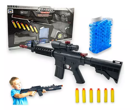 Brinquedo Arma Lançador Bolinha Gel Metralhadora AK47 Eletrica Automatica  Orbeez - toy king - Lançadores de Água - Magazine Luiza