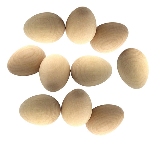 10 Uds. De Rellenos De Cesta De Huevos En De Madera Lisa,