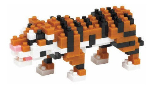 Juguete Para Armar Nanoblock Tigre De Bengala 160 Pz