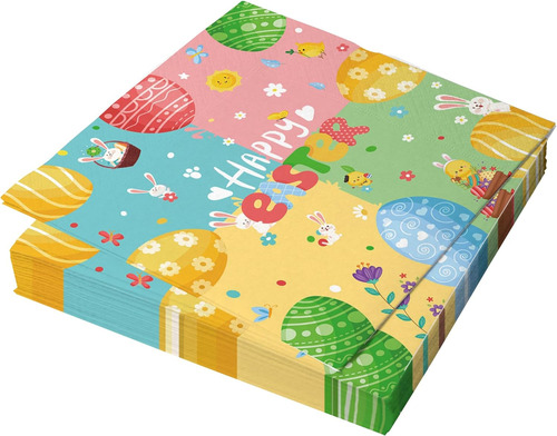 Paquete De 20 Servilletas De Papel De Pascua De 6.7 X 6.7 Pu