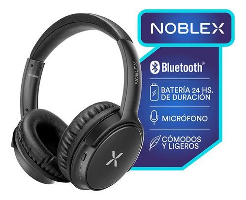 Auriculares Inalámbricos Noblex Hp350bt Bluetooth 5.0 Color Negro