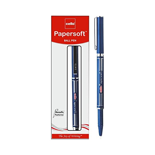 Bolígrafo De Bola Papersoft, Paquete De 10 (azul)