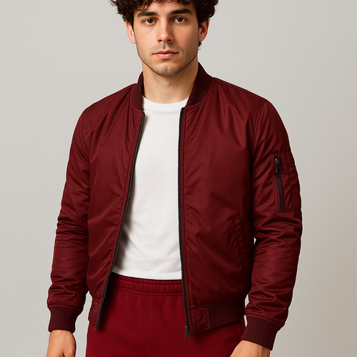 Campera Bomber Reversible Rompevientos Para Hombre A92