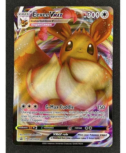 Cartas Pokemon - Eevee Vmax Full Art + Pack 10 Cartas