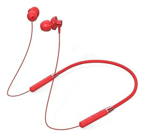 Fone de ouvido in-ear sem fio Lenovo Bluetooth HE05 vermelho com luz LED