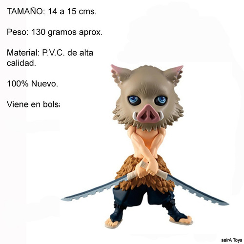 Figura Demon Slayer. 15 Cms. Inosuke Hashibira. Kimetsu No