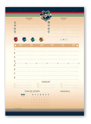 Caderno Espiral Harry Potter 1 Materia 96 Folhas - Jandaia Cor Capa 8
