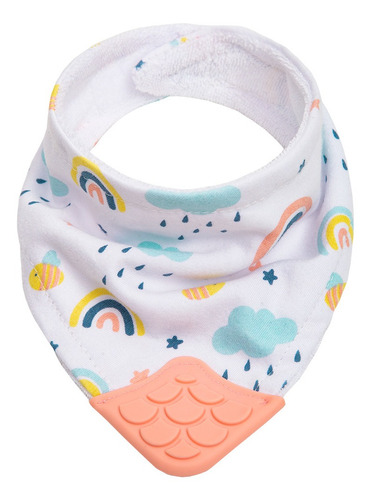 Bandana Infantil Com Mordedor Arco-iris E Abelha 15283 Buba