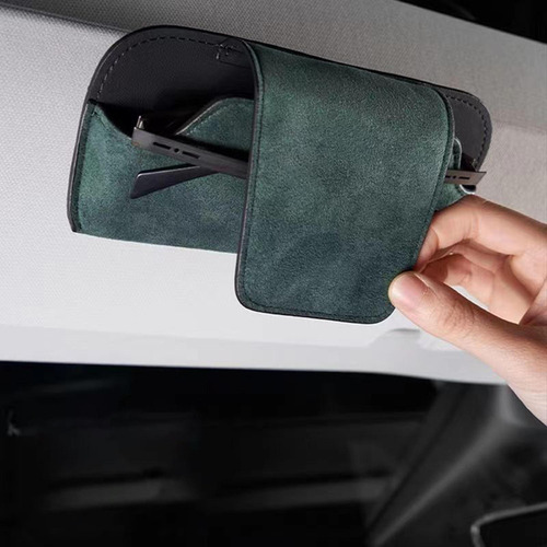 Soporte For Gafas De Sol For Visera De Coche, Verde