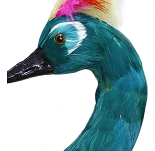 Estatua De Pavo Real De Plumas, Modelo De Cabeza De Verde
