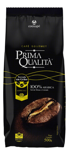 Café Torrado em Grãos Espresso Prima Qualità Gourmet Pacote 500g