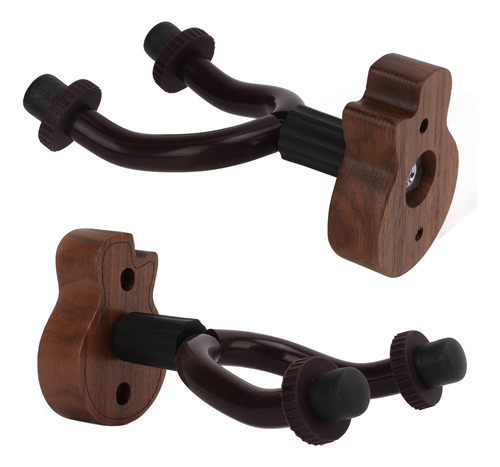 Colgador De Pared Para Guitarra, Color Nogal Negro, Soporte