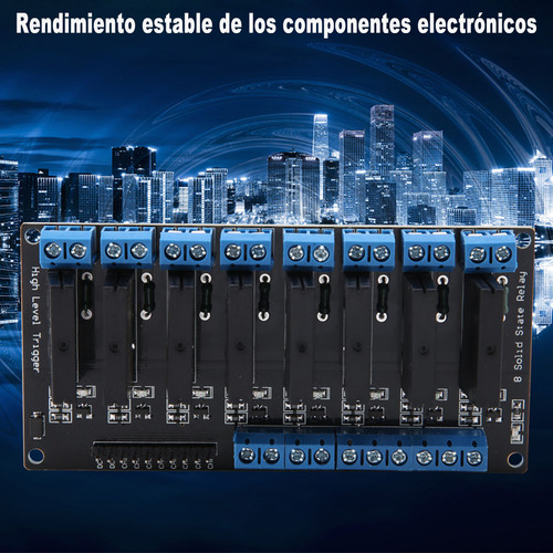 Modulo Relevador Relay Estado Solido 8 Canales 2a Alto Nivel