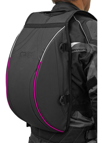 Mochila Aerodinamica Moto Feminina Max Porta Capacete Rosa M