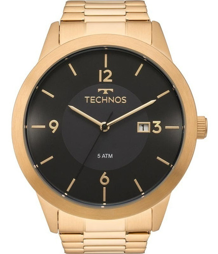 Relógio Technos Masculino Dourado Classic Steel 2115mof/4p