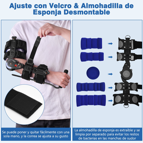 Codera Ortopedica Ferula Post-operatorio Extensible Soporte Derecha Negro