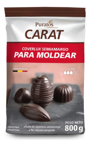 Chocolate Carat Gotas Amargo  800g  Mundo Kanata 