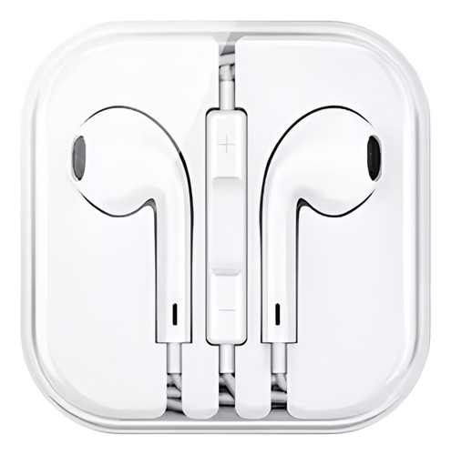 Audifonos Manos Libres Alámbricos Blanco Sencillos Micrófono