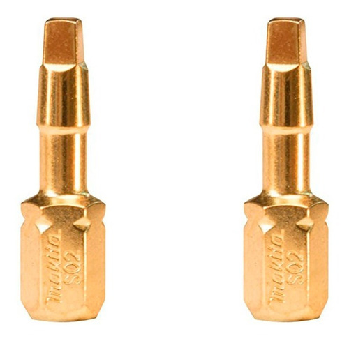 2 Puntas Atornilladoras Makita Cuadradas Imp Gold Sq2 30 Mm 