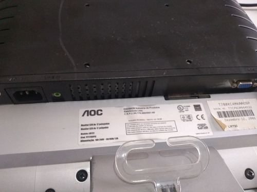 Monitor Aoc 15 Polegadas Entrada Vga E Áudio Integrado!!! (Usado)