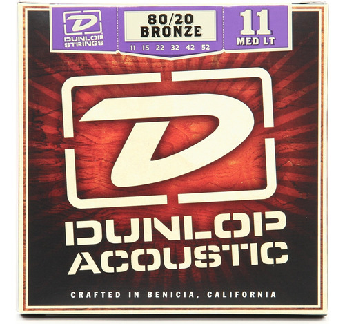 Dunlop Dab26 80 20 Bronce Guitarra Acustica Calibre Sol