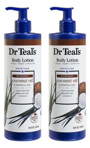 Dr Teal's Loción Corporal - Moisture Plus - Aceite De Coco.