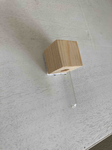 Cubo Florero De Madera