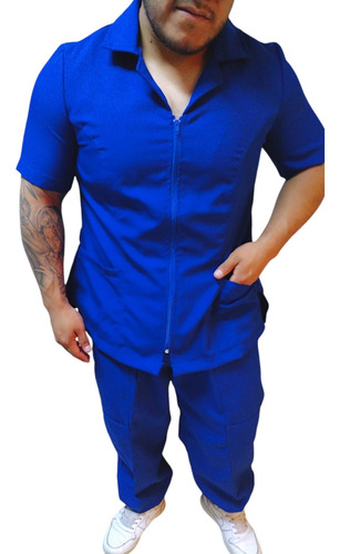 1 Pieza Combo Quirurgico Economico Azul Tafetan Chica- Xl