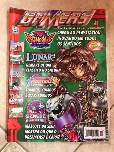 Revista Gamers Lunar 34 Lunar 2 Sonic Final Fantasy 8 F767