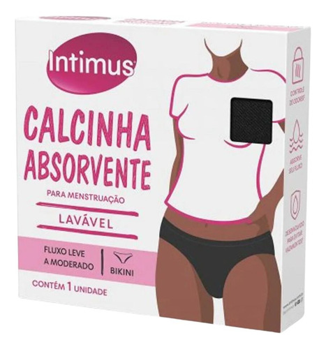 Calcinha Absorvente Intimus Bikini Lavável Moderado M 1 Un