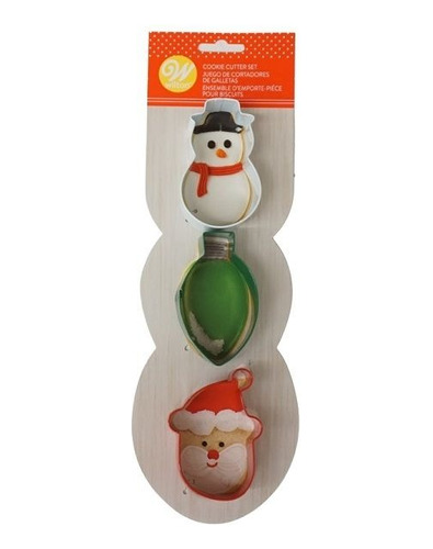 Set Cortantes Galletas Navidad Santa Muñeco Foco Wilton