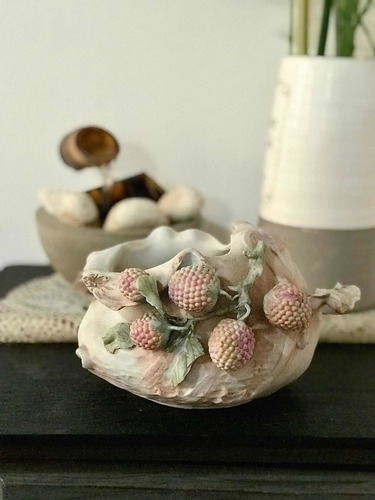 Centro De Mesa Jardinera De Porcelana Biscuit Europea