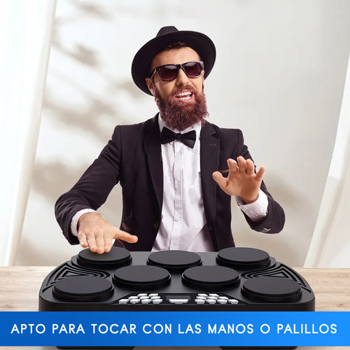 Bateria Electronica Sunset Portatil + Pedales Y Palillos