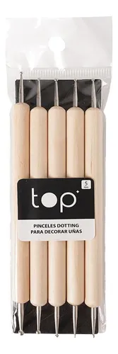 Pinceles Dotting Para Uñas Top Premium 5 Piezas
